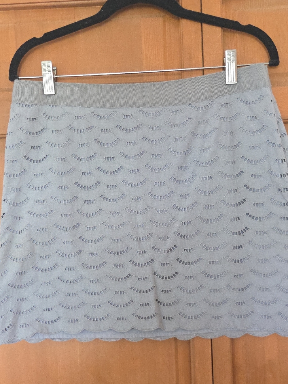 J. Crew Light Gray Lace Mini Skirt